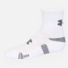 Girls Under Armour | Under Armour - Heatgear Socks 3Pk Jr Blanc Ankle High On Labotte
