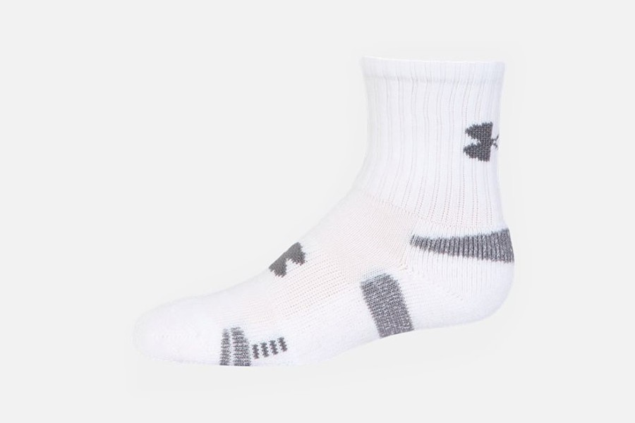 Girls Under Armour | Under Armour - Heatgear Socks 3Pk Jr Blanc Ankle High On Labotte