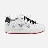 Girls Geox | Geox - Rebecca White Star Lace-Up Shoes On Labotte
