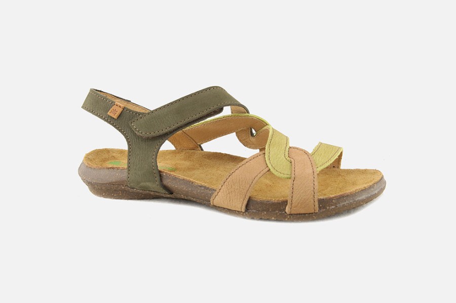 Women El Naturalista | El Naturalista - Wakataua Multi Forest Sandals On Labotte