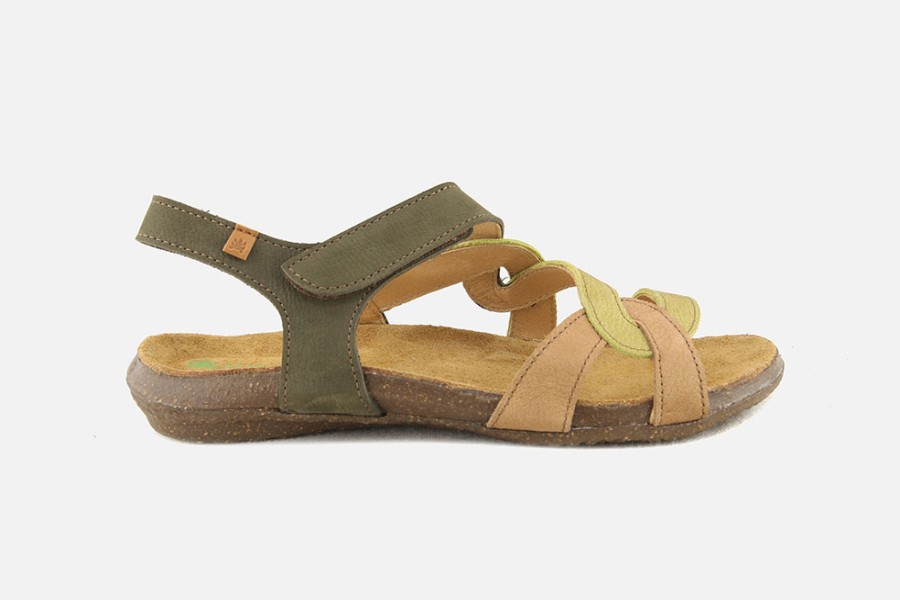 Women El Naturalista | El Naturalista - Wakataua Multi Forest Sandals On Labotte
