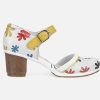 Women Clamp | Clamp - Magicia White Flowers Pumps On Labotte