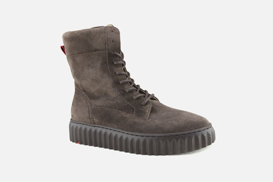 Women LLOYD | Lloyd - Gulliver Dark Brown Lace-Up Boots On Labotte