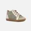 Girls Shoo Pom | Shoo Pom - Bouba Zip Box Agave Platine Lace-Up Boots On Labotte