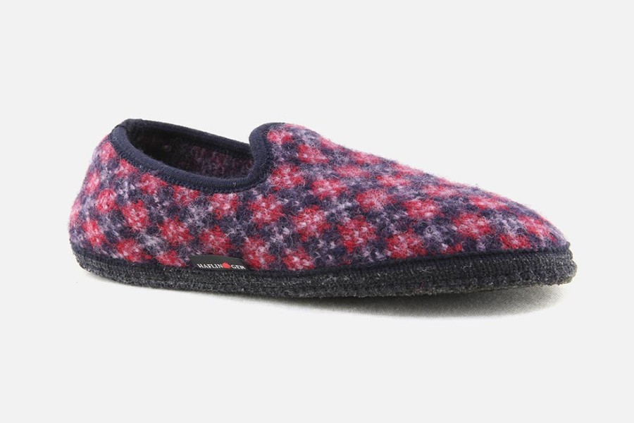 Women Haflinger | Haflinger - Jacquot Bleu Multi Low Slippers On Labotte