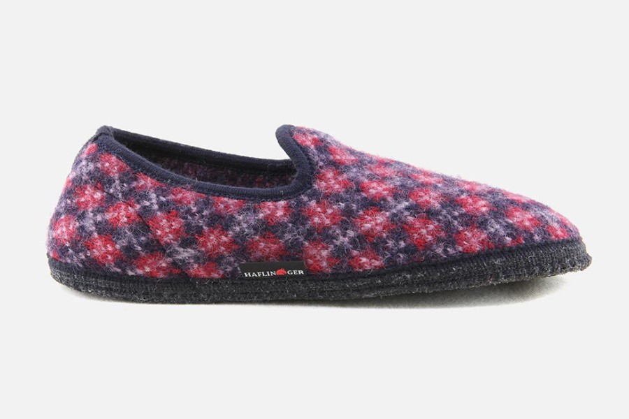Women Haflinger | Haflinger - Jacquot Bleu Multi Low Slippers On Labotte