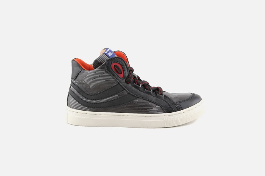 Boys Romagnoli | Romagnoli - Ladislas Noir Gris Lace-Up Boots On Labotte
