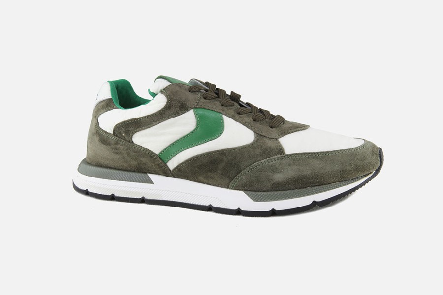 Men Voile Blanche | Voile Blanche - Storm Kaki White Green Sneakers On Labotte