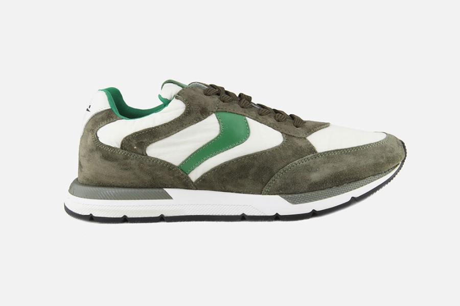 Men Voile Blanche | Voile Blanche - Storm Kaki White Green Sneakers On Labotte