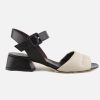 Women Brunate | Brunate - Balma Beige Et Noir Sandals On Labotte