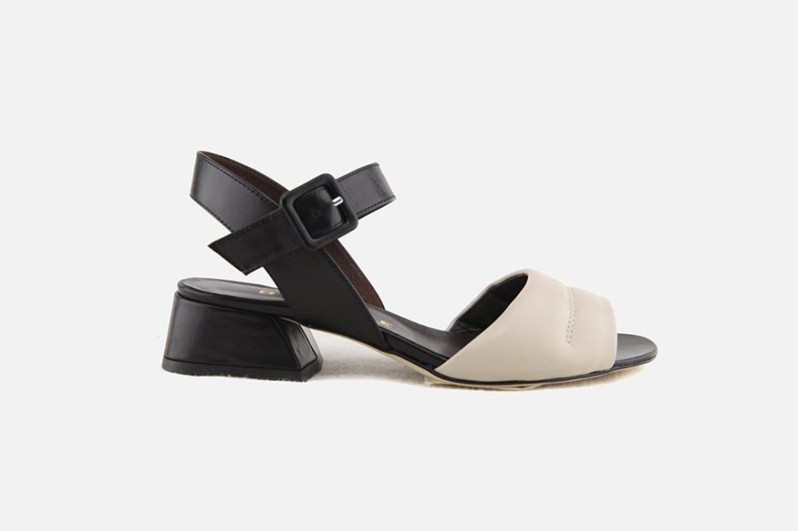 Women Brunate | Brunate - Balma Beige Et Noir Sandals On Labotte