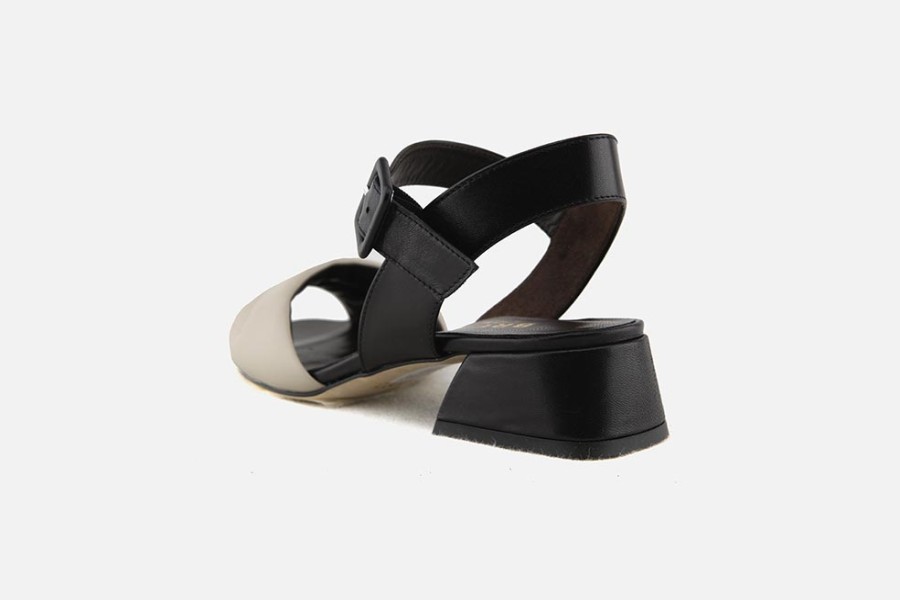 Women Brunate | Brunate - Balma Beige Et Noir Sandals On Labotte