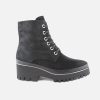 Women Pons Quintana | Pons Quintana - Topaze Daim Noir Lace-Up Boots On Labotte