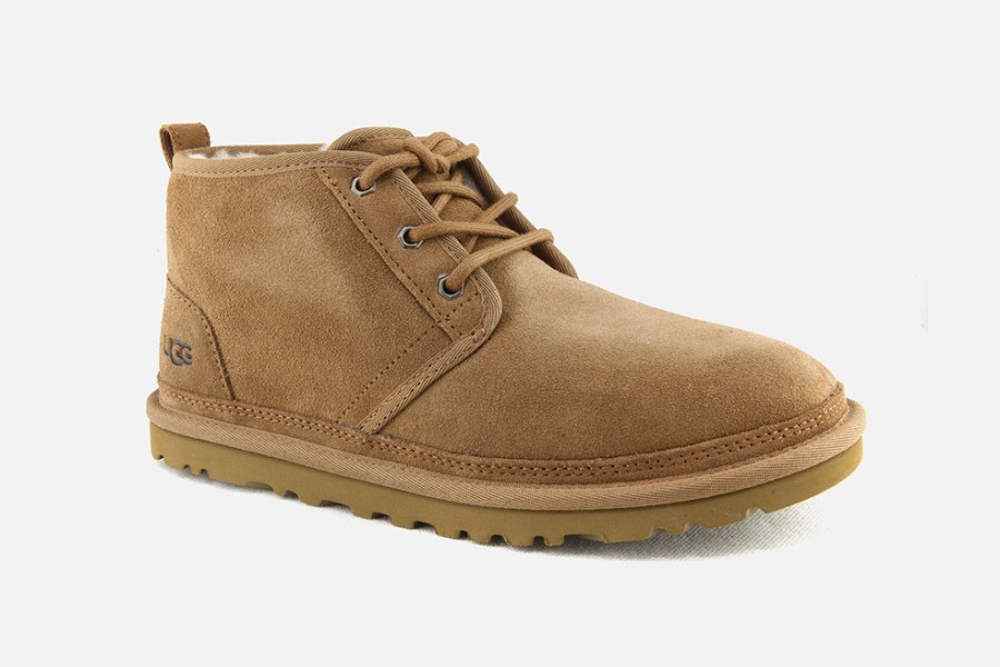 Men UGG | Ugg - Neumel Man Chestnut Lace-Up Boots On Labotte