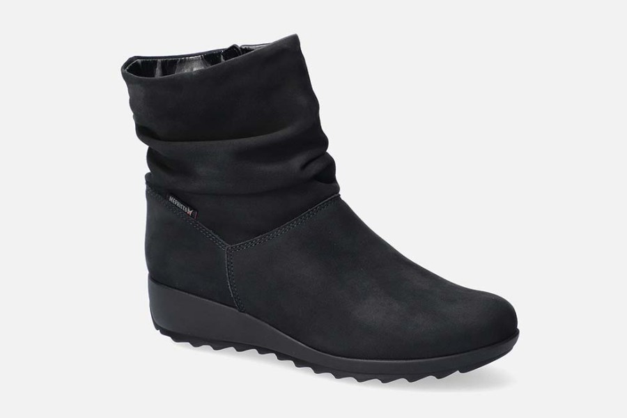 Women Mephisto | Mephisto - Agatha Black Ankle Boots On Labotte