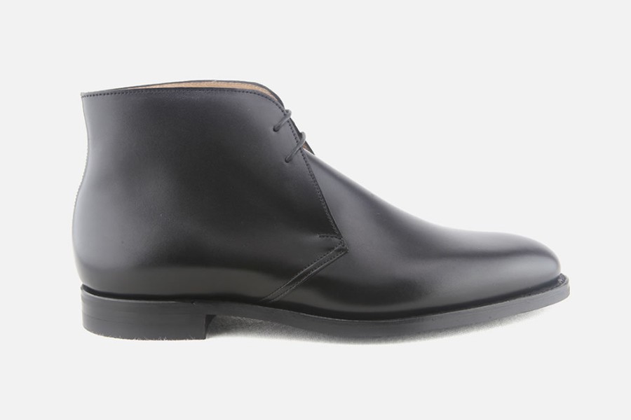 Men Crockett & Jones | Crockett & Jones - Upton Black Lace-Up Boots On Labotte