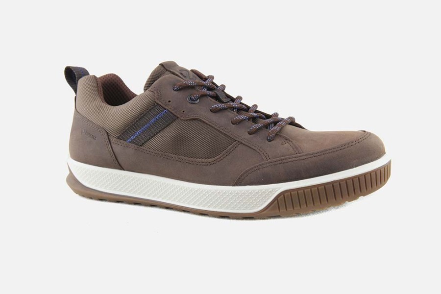 Men Ecco | Ecco - Byway Tred Gtx Brown Sneakers On Labotte