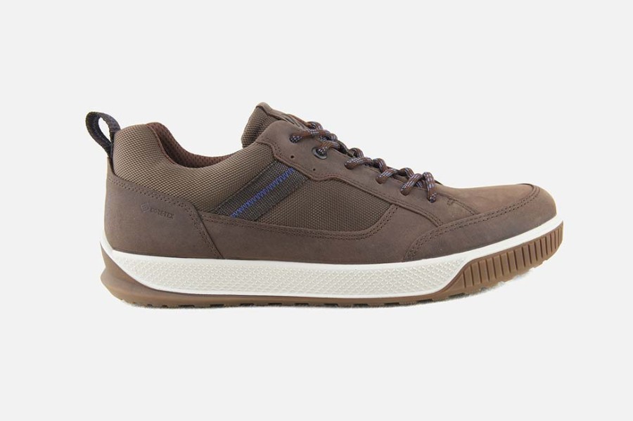 Men Ecco | Ecco - Byway Tred Gtx Brown Sneakers On Labotte