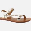 Girls Pom d'Api | Pom D'Api - Plagette Antik Platine Sandals On Labotte