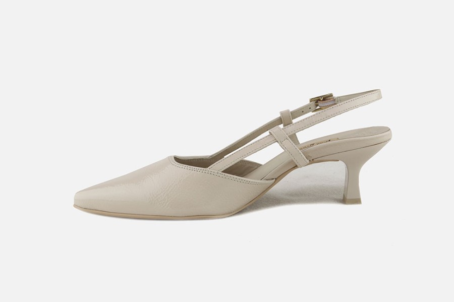 Women Paul Green | Paul Green - Pepperino Lack Beige Pumps On Labotte