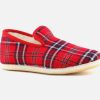 Girls Bellamy | Bellamy - Titin Ecossais Rouge Low Slippers On Labotte