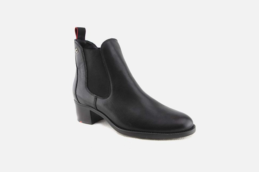 Women LLOYD | Lloyd - Galante Lisse Noir Ankle Boots On Labotte