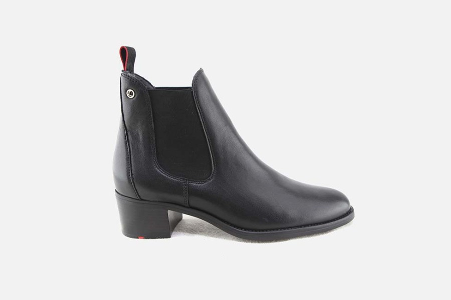 Women LLOYD | Lloyd - Galante Lisse Noir Ankle Boots On Labotte