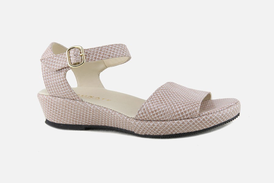 Women Brunate | Brunate - Bracelet Beige Et Blanc Sandals On Labotte