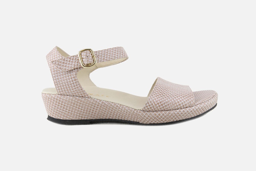 Women Brunate | Brunate - Bracelet Beige Et Blanc Sandals On Labotte