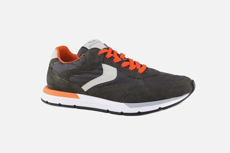 Men Voile Blanche | Voile Blanche - Storm Brown White Orange Sneakers On Labotte