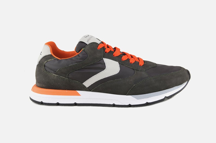 Men Voile Blanche | Voile Blanche - Storm Brown White Orange Sneakers On Labotte