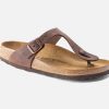 Women Birkenstock | Birkenstock - Gizeh Cuir Gras Habana Sandals On Labotte