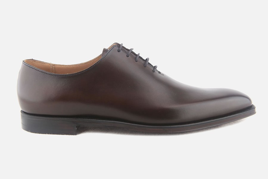 Men Crockett & Jones | Crockett & Jones - Alex Dark Brown Oxfords On Labotte