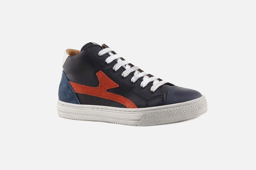 Boys Romagnoli | Romagnoli - Nils Blue Vintage Lace-Up Boots On Labotte