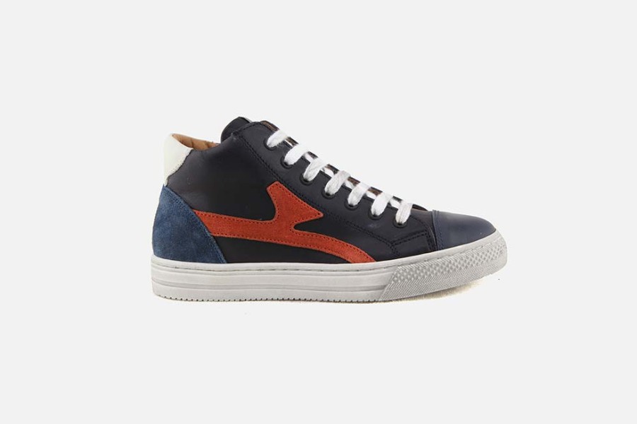 Boys Romagnoli | Romagnoli - Nils Blue Vintage Lace-Up Boots On Labotte