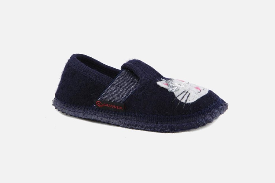 Girls Giesswein | Giesswein - Minette Navy Low Slippers On Labotte
