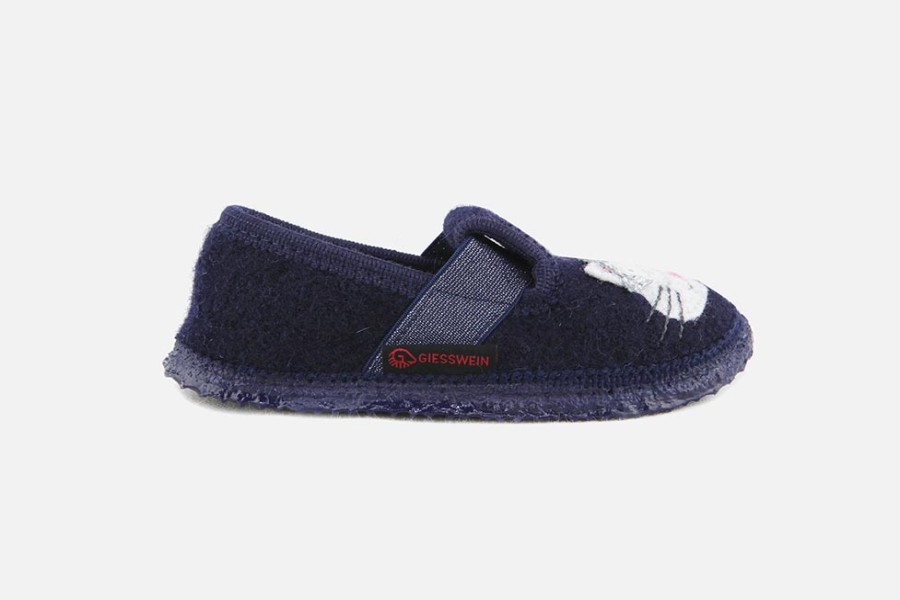 Girls Giesswein | Giesswein - Minette Navy Low Slippers On Labotte