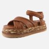Women Elvio Zanon | Elvio Zanon - Welland Marron Sandals On Labotte