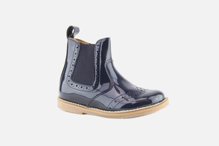 Girls Froddo | Froddo - Jonah Chelsea Lack Blue Ankle Boots On Labotte