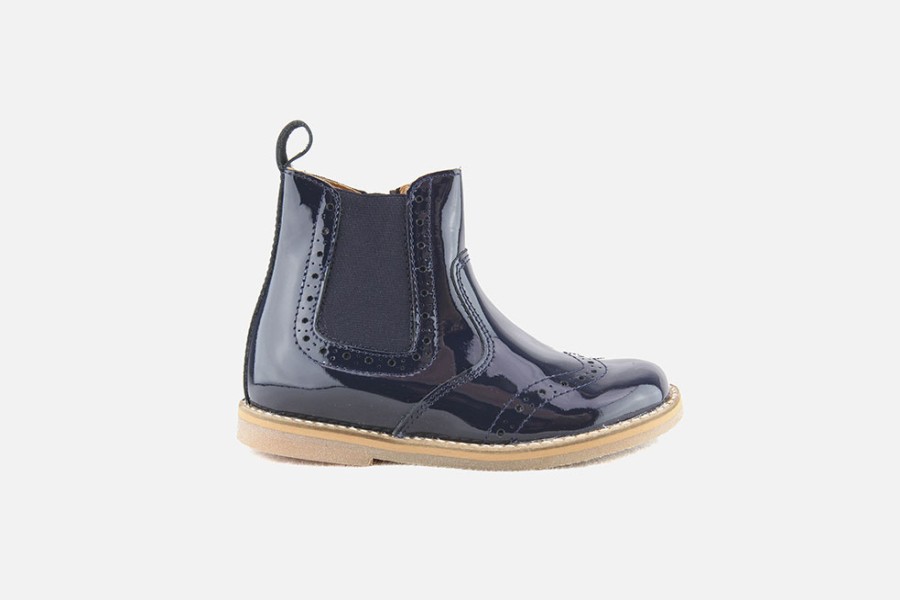 Girls Froddo | Froddo - Jonah Chelsea Lack Blue Ankle Boots On Labotte