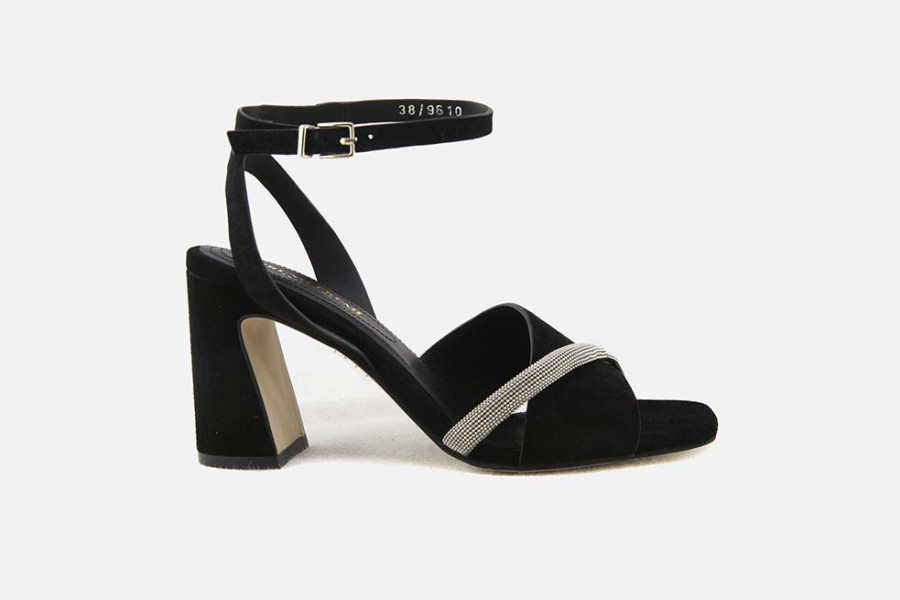 Women Bruno Premi | Bruno Premi - Wandana Noir Sandals On Labotte