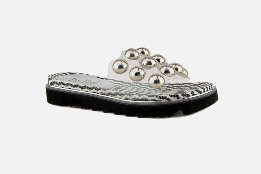 Women Pertini | Pertini - Rhenan Silver Sandals On Labotte