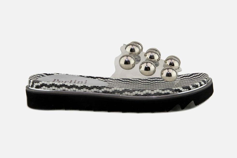 Women Pertini | Pertini - Rhenan Silver Sandals On Labotte