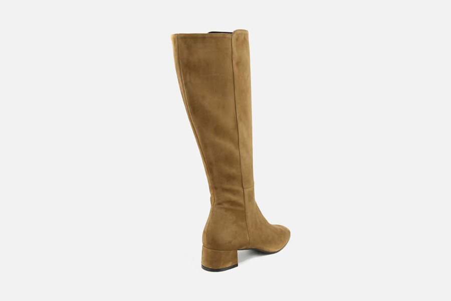 Women Le Gazzelle | Le Gazzelle - Louna Daim Camel Boots On Labotte