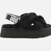 Women UGG | Ugg - Disco Cross Slide Black Sandals On Labotte