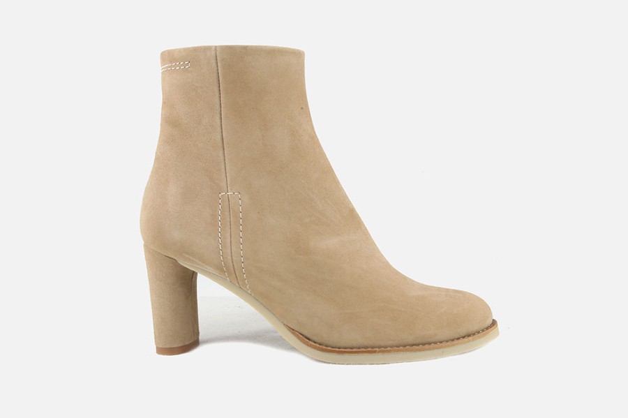 Women Jhay | Jhay - Virevolte Daim Sable Ankle Boots On Labotte