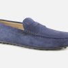 Men Tod's | Tod'S - City Gommino Bleu Loafers On Labotte