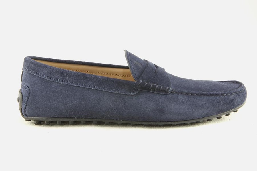 Men Tod's | Tod'S - City Gommino Bleu Loafers On Labotte