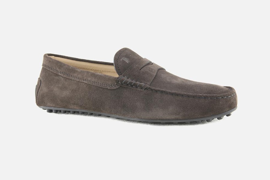 Men Tod's | Tod'S - City Gommino Dark Brown Loafers On Labotte