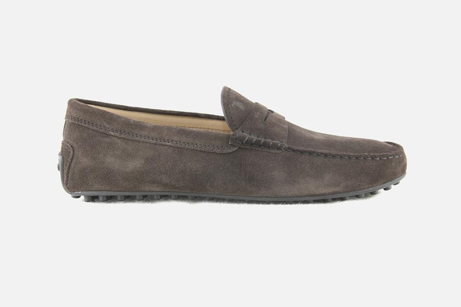 Men Tod's | Tod'S - City Gommino Dark Brown Loafers On Labotte